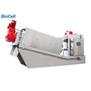 8.2KW Dispatch Mobile Sludge Dewatering Equipment Screw Press Machine