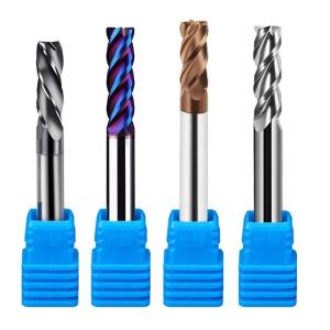 China 4 Flute Carbide Indexable Cutters Flat D10 Hrc45 Hrc55 Hrc65 Solid End Mill factory