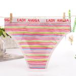 Stripes Printing Sexy Women Open Panties Photo