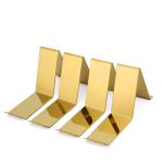 Counter Top Golden Metal Retail Display 16cm Shoe Rack For Retail Store