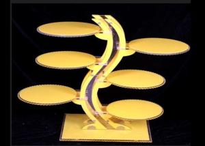 China S Shaped Delicate Acrylic Cupcake Display Trays Stand Luxurious For Wedding / Birthday factory