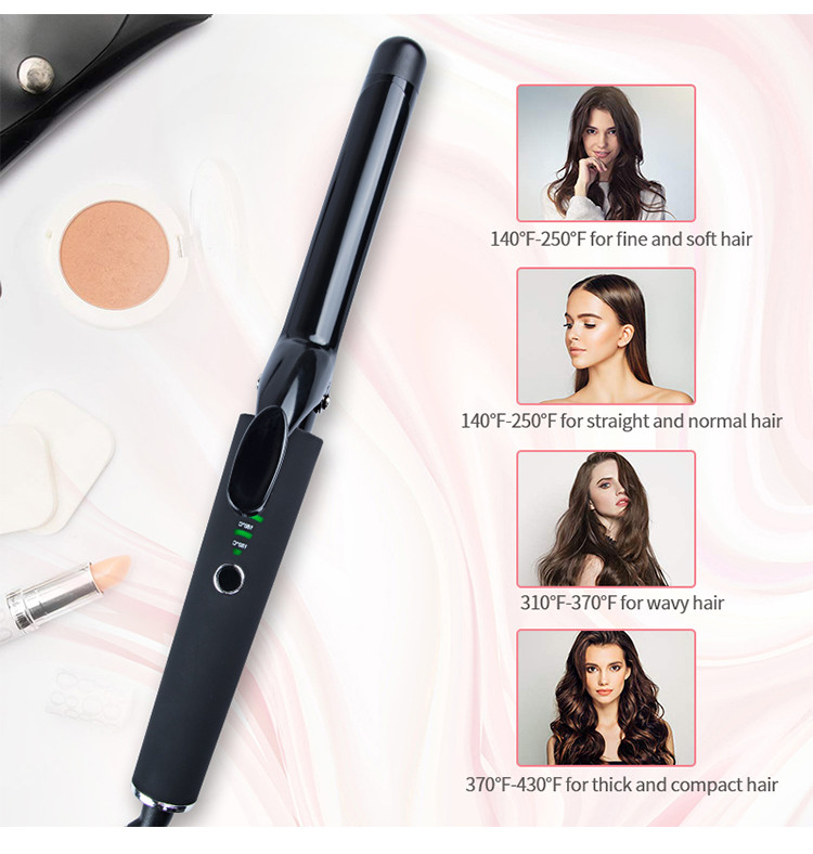 140-430F LCD Curling Iron PTC Fast Heat Up Digital Temperature Control