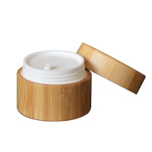 China Mask Mud Bamboo Cosmetic Packaging 85g 3 Oz Spice Jars With Bamboo Lids factory