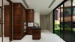 Sleek Durable And Customizable Modern Walnut-Style Stainless Steel Kitchen