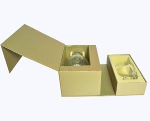 China ODM Rigid Wine Bottle Gift Packaging With Double Inner Tray Metal Logo factory