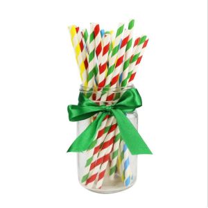 Disposable Biodegradable Paper Drinking Straws Strong Drinking Paper Straws