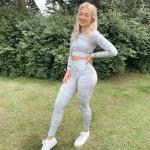 215gsm Women'S Workout Outfit 2 Pieces Seamless Gym Clothes Set