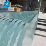 6mm 8mm Clear Patterned Glass , Tempered Reeded Fluted Glass