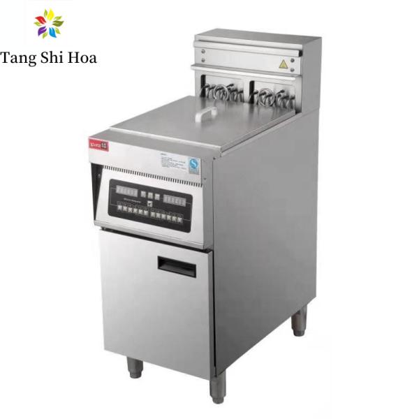 Commercial single cylinder double screen oil filter electric fryer Hamburg and