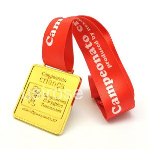 China China Medal Manufacturers, Custom Square Medals, Red Ribbon Medals, Soft Rectangle Medals factory