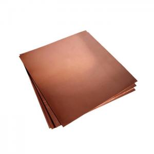 China Bright Surface Red Pure Copper Sheet 1000mm-6000mm For Printing Copper Plate on sale