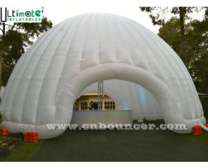 China 8m dia. trade show led light inflatable dome tent made of best pvc coated nylon factory