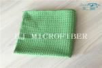 Green Color Microfiber Merbau Pineapple Grid Fabric Cleaning Cloth Towel