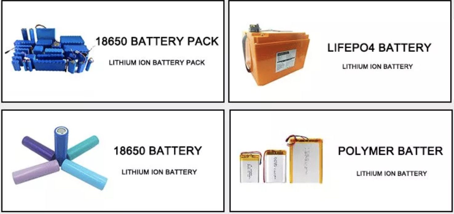 OEM ODM lifepo4 lithium battery3.7V 7.4V 11.1V 12V 150mah 280mah 600mah 5000mah 20000mah lithium battery packs