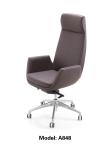 Ergonomic Sterling Leather Executive Chair Pneumatic Height Adjustment