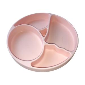 China Kids Baby Feeding Silicone Plate Set With Dividers Bpa Free factory