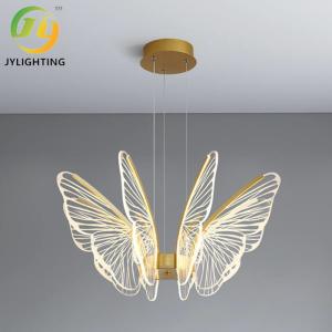 China D680*H1200mm Modern Art Transparent Butterfly Chandelier For Bedroom Living Room factory