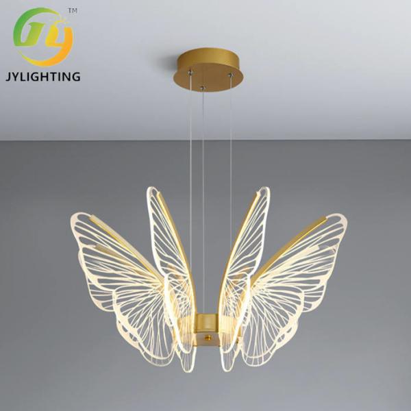 Artistic Transparent Creative Modern Butterfly Pendant Light For Bedroom Dining
