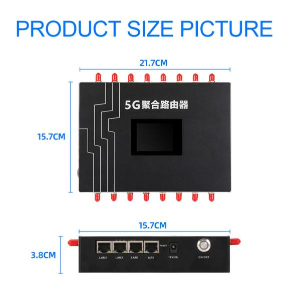 Gateway Stable 5G 4G Bonding Router , Multi SIM 4 Ports Internet Aggregation