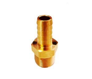 China Male 1/4 Inch NPT X 1/2 Pipe Brass Barbed Hose Fittings Fuel Tube Fitting factory