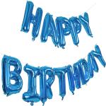 Gold Aluminum Foil Happy Birthday Balloons Banner for Birthday Party Decoration