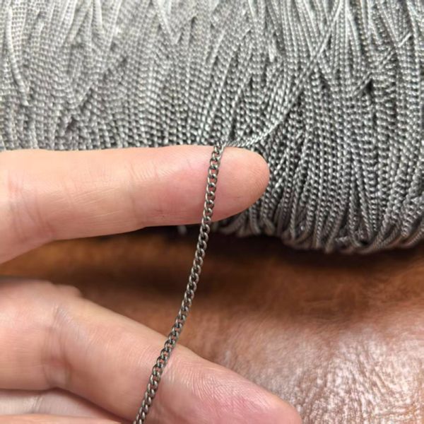 Factory Stocked 1.8mm Curb Chain Titanium Accessories Gentlemen Chain In Stock