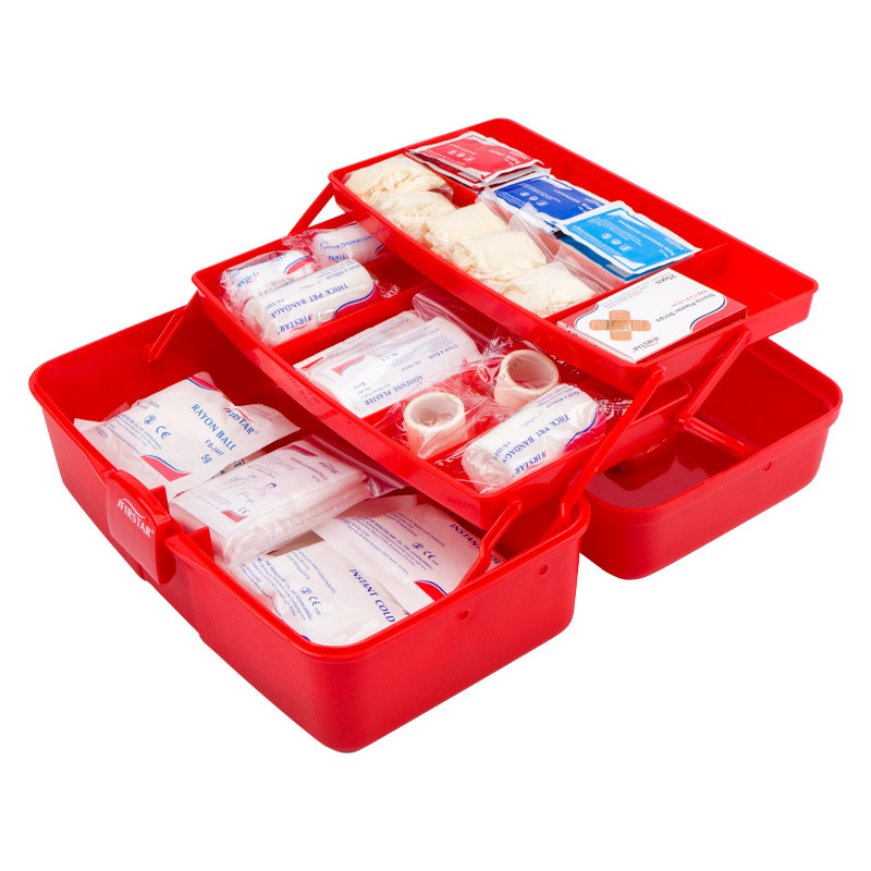 Plastic Workplace First Aid Kit Red ABS Trauma Tactical Emergency First Aid Kit Storage Box