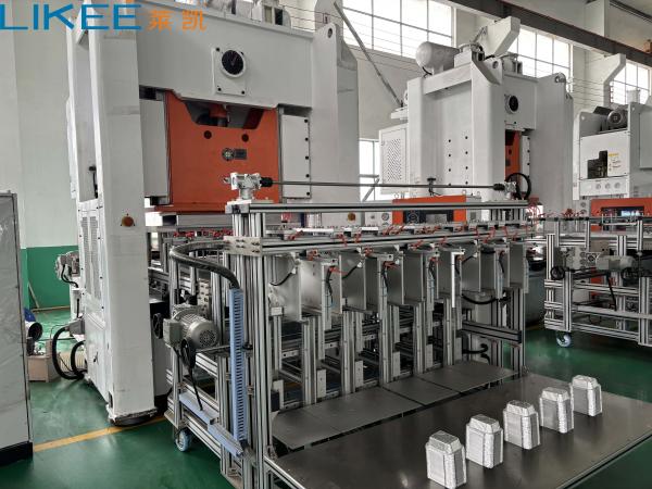 Mitsubishi PLC Control Aluminium Foil Food Container Making Machine 380V