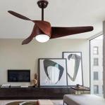 52 inch Ceiling Fans 3 Blades wooden American retro remote fan creative wooden