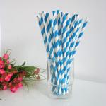 Tea Striped Paper Straws For Restaurants Food Grade Bubble Christmas Eco