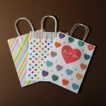Color CMYK 4 Color Offset Printing Twist Kraft Shopping Paper Bag With Your Own