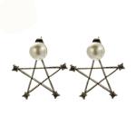 Wholesale Korean Cheap Star Pearl Stud Earrings Body Piercing Jewelry