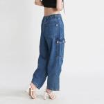 high Waist casual pant with zipper women's long pants