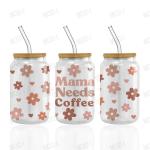 Custom Mama'S Day UV DTF Transfers For Libbey Glass Tumblers Durable And
