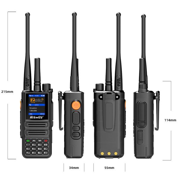 BinQi BQ-889A Poc Radio UHF 4G LTE Handheld Walkie Talkie High Volume GPS Zello WiFi for Android Cover 5000KM Global Long Range