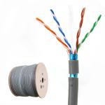 305M FTP CAT6 Cable 23AWG Gray PVC Jacket Lan Cable For Shielding Network Cable