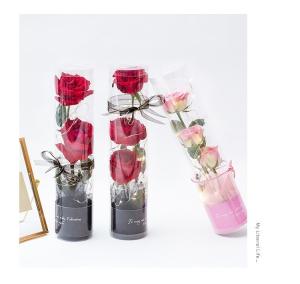 China Rigid Boxes Custom Shipping Transparent Graduation Flower Gift Boxes for Bouquets factory