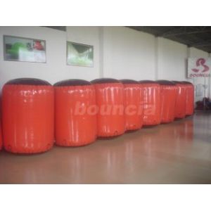 Red Inflatable Cylinder Paintball Bunker