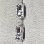 Luxury jewelry Mk With diamond stud earrings 18k white gold yellow gold rose