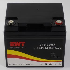 China Rechargeable Lithium Iron Phosphate Battery 24V 30AH LiFepo4 Battery Cell factory