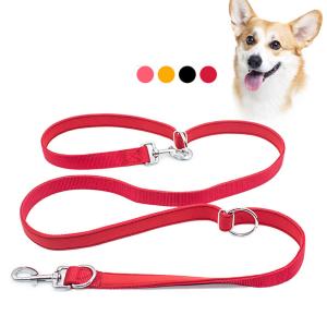 China Pet Dog Leash Nylon Multifunctional Outdoor Running Double-Headed Rope Custom Colors factory