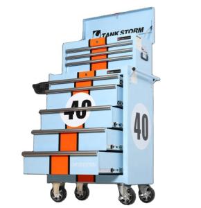China 72 Inch Heavy Duty Tool Cabinet Trolley With Drawer And Wooden Top ODM factory