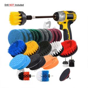 China 31pcs 3.5&quot; Drill Cleaning Brush Scrouing Scrubber Sponge Pads For Kitchen Car Cleaning factory
