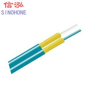 Multimode Fiber Optic Indoor Cable , Dual Optical Cable Hydrolysis Resistant