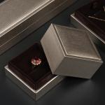 Top Flip Luxury Leather Jewellery Box With Foam Insert Matte Lamination