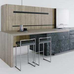 China 18mm Wood Island Kitchen Cabinets With Painted Island And Cultery Drawer SGS factory
