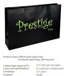 Low Cost Ribbon Handle Gift Carrier Custom Made Design Logo Print Luxury