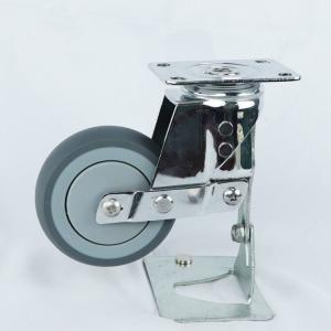 China 4 Inch TPR Spring Casters 220LBS Capacity Spring Loaded Caster Wheels For Pallets factory