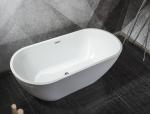 Freestanding Artificial Stone Bathtub 170CM For Office Building