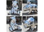 Contemporary Mirror Stainless Steel Bear Sculpture 55cm Height